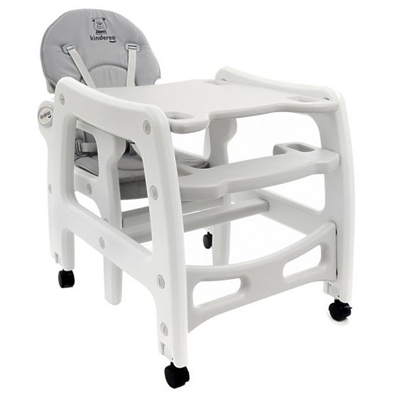 Detská jedálenská stolička kinder - sivá