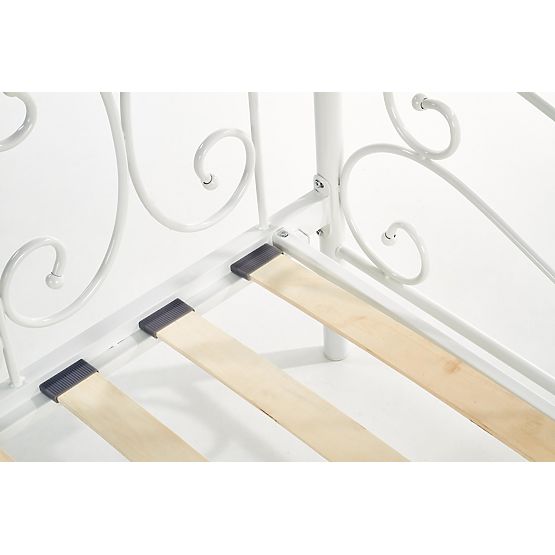 Detská kovová posteľ Sumatra 200x90 cm - biela