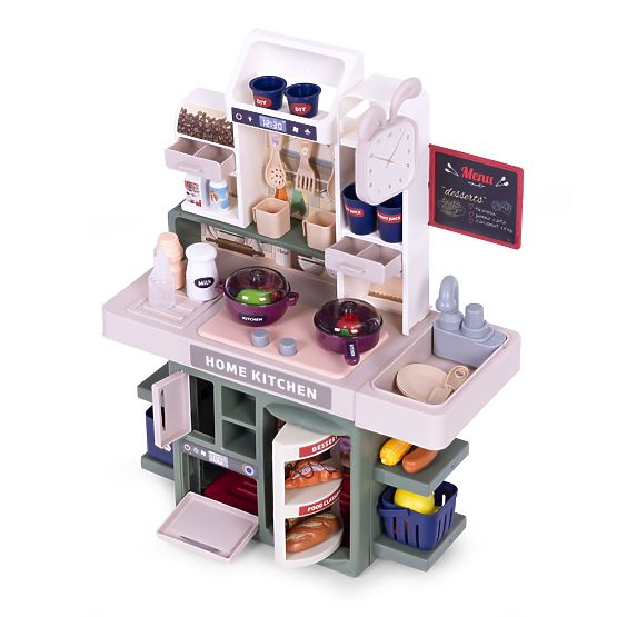 Detská kuchynka zvuky LED generátor pary 35 doplnkov