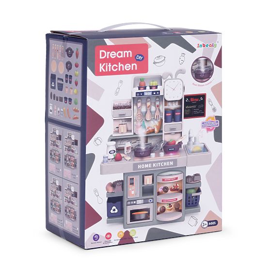 Detská kuchynka zvuky LED generátor pary 35 doplnkov