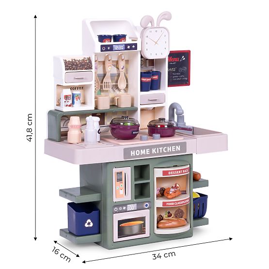 Detská kuchynka zvuky LED generátor pary 35 doplnkov