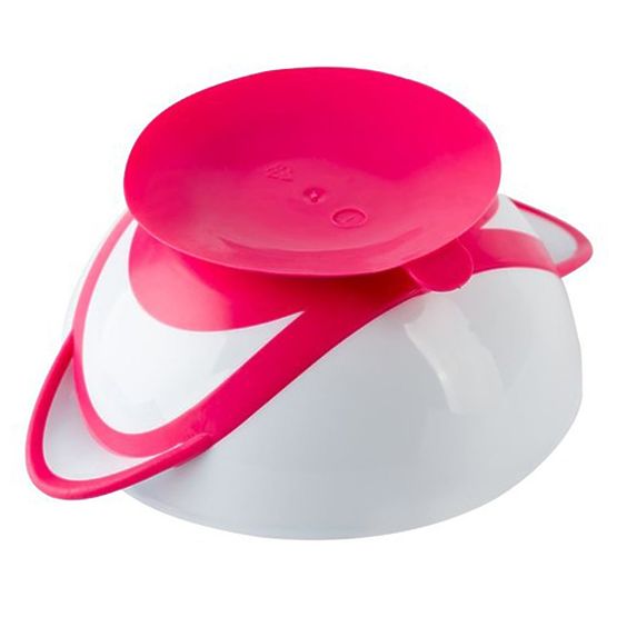 Detská miska s prísavkou a lyžičkou Baby Ono ružová