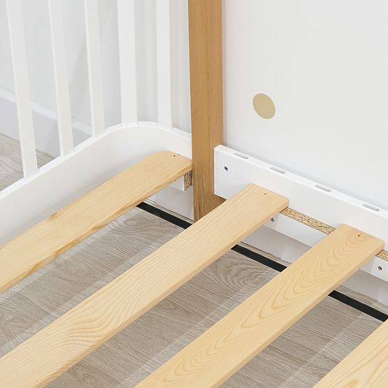 Detská Montessori buková posteľ Kate - biela