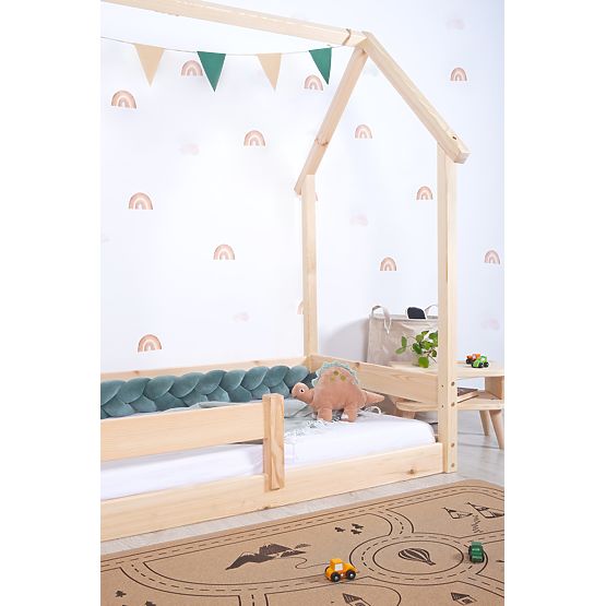 Detská Montessori posteľ domček Chimney- prírodná