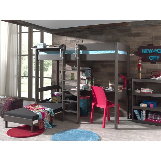 Detská multifunkčná posteľ PINO - sivá