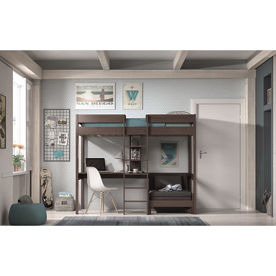 Detská multifunkčná posteľ PINO - sivá