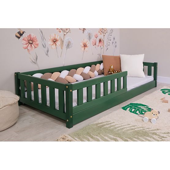 Detská nízka posteľ Montessori Ourbaby Meadow - zelená