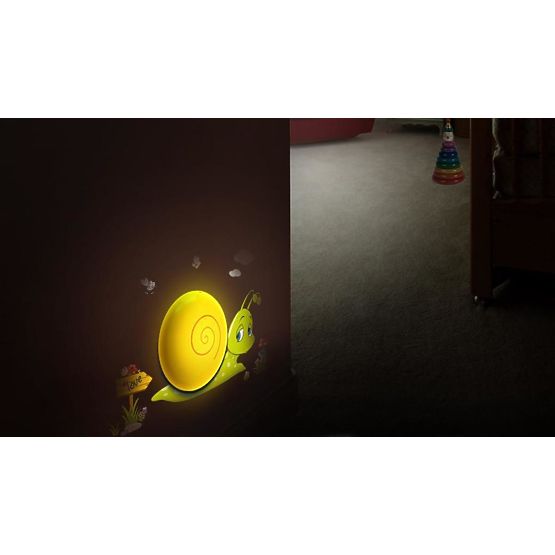 Detská nočná lampa s nálepkou - slimáčik