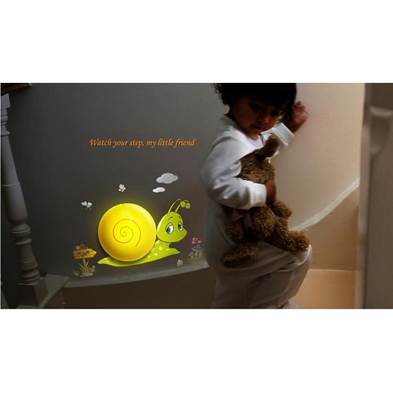 Detská nočná lampa s nálepkou - slimáčik