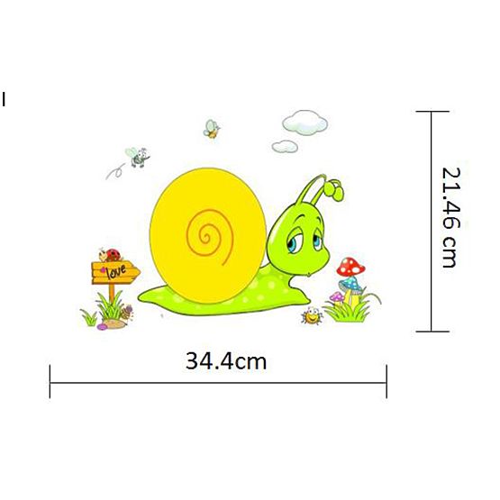 Detská nočná lampa s nálepkou - slimáčik