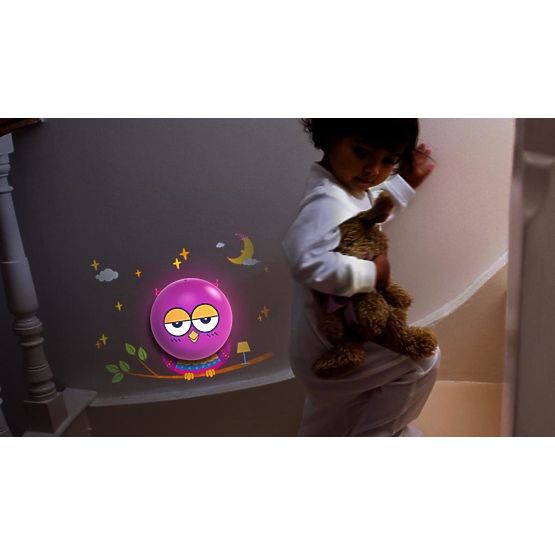 Detská nočná lampa s nálepkou - sovička