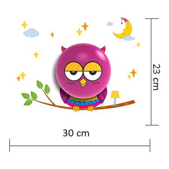 Detská nočná lampa s nálepkou - sovička