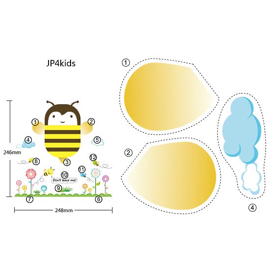 Detská nočná LED lampa - včielka