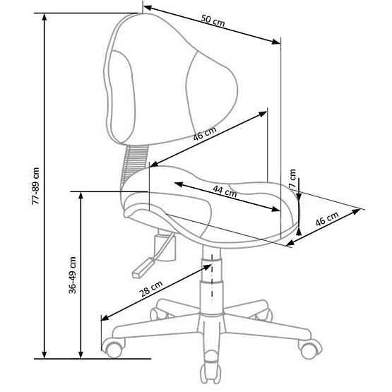 Detská otočná stolička FLASH - ružová