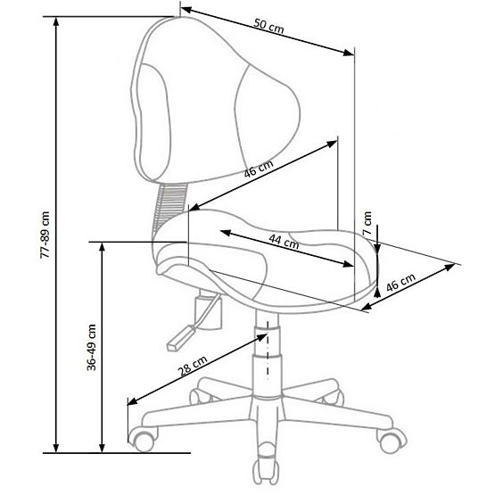 Detská otočná stolička FLASH - zelená