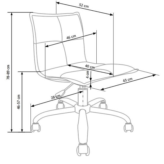 Detská otočná stolička Magic ružová