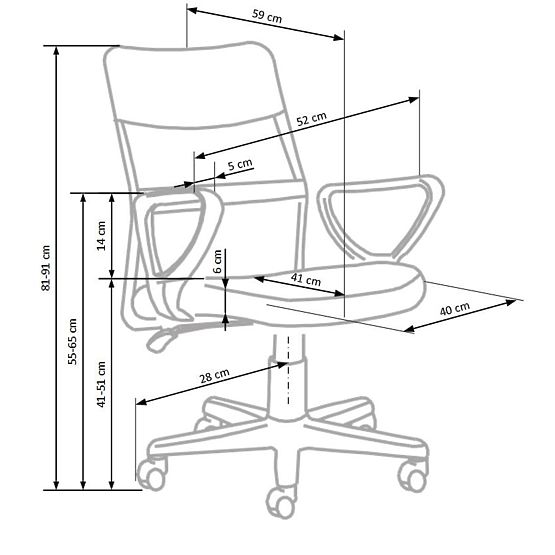 Detská otočná stolička Timmy ružová