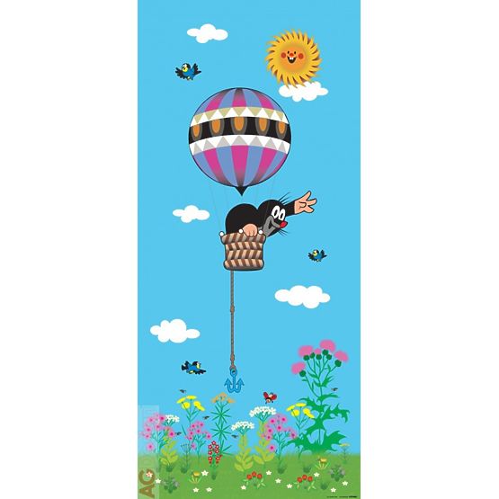 Detská papierová tapeta - Krtko a balón