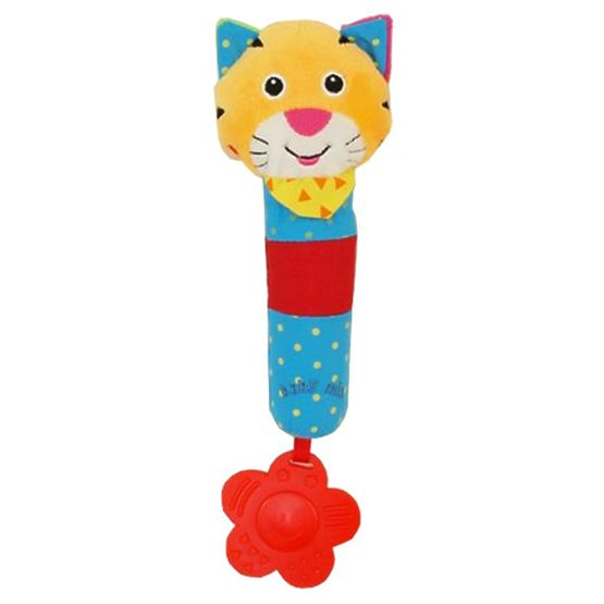 Detská pískacia plyšová hračka s hrkálkou Baby Mix tiger Podľa obrázku