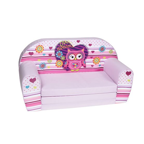 Detská pohovka Owl - fialová