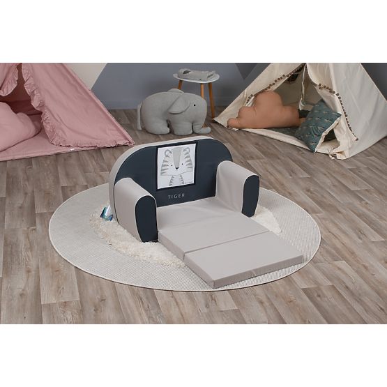 Detská pohovka Tigrík - šedá