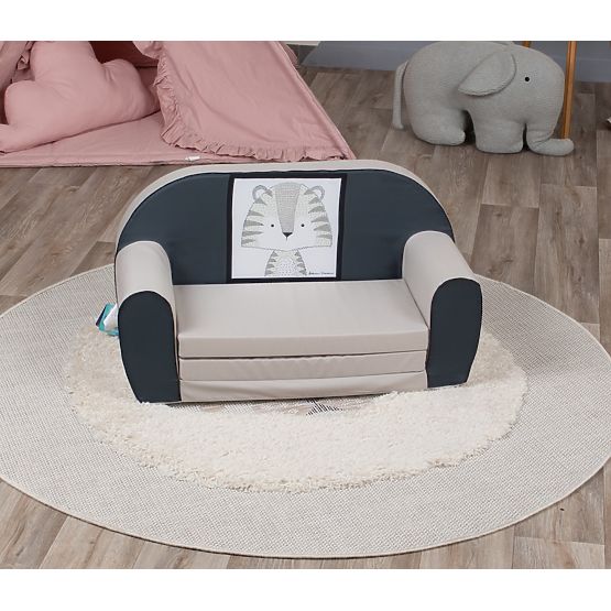 Detská pohovka Tigrík - šedá