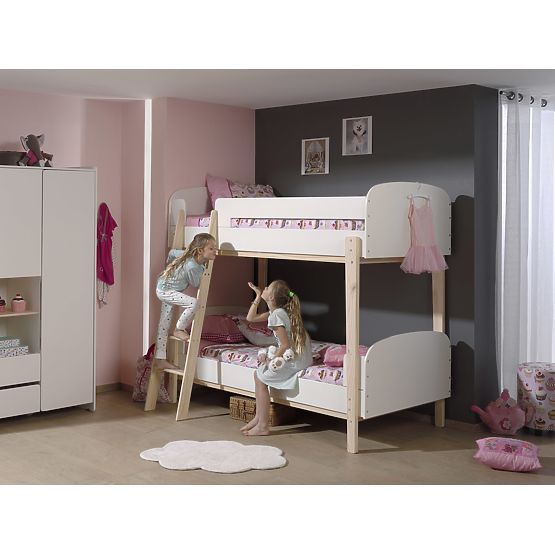 Detská poschodová posteľ Kiddy - biela