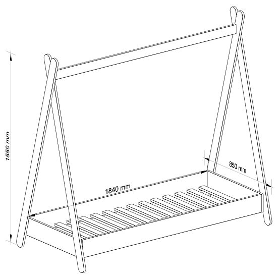 Detská posteľ 180x80 GEM s matracom sivá