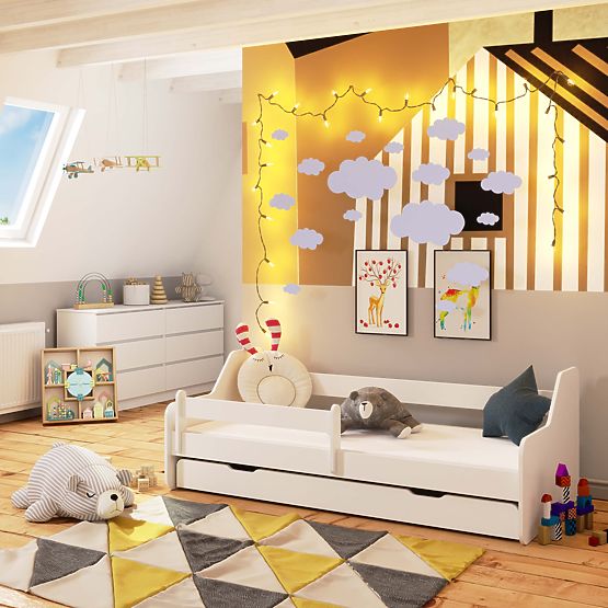 Detská posteľ ACTIV 180x80 Biela + Matrac