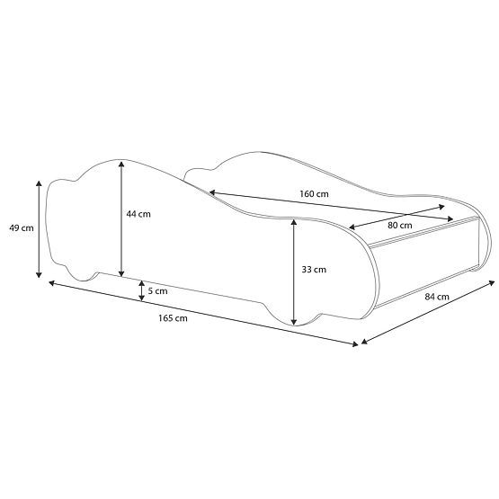 Detská posteľ auto 4x4 160x80