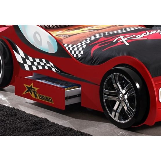 Detská posteľ auto Turbo Racing - červená