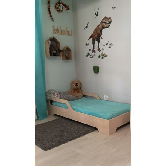 Dětská postel Crocodile 140x70 - přírodní