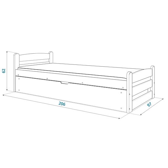 Detská posteľ David - prírodná