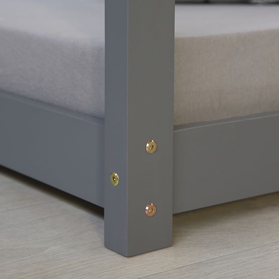 Detská posteľ domček - sivá