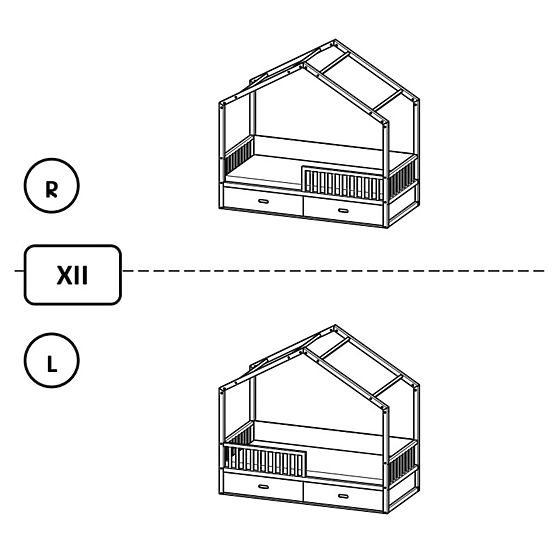 Detská posteľ domček Viktor - 200x90 cm