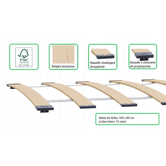 Detská posteľ FORMULA červená 160x80 cm