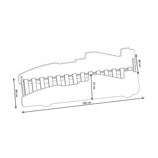 Detská posteľ FORMULA červená 160x80 cm