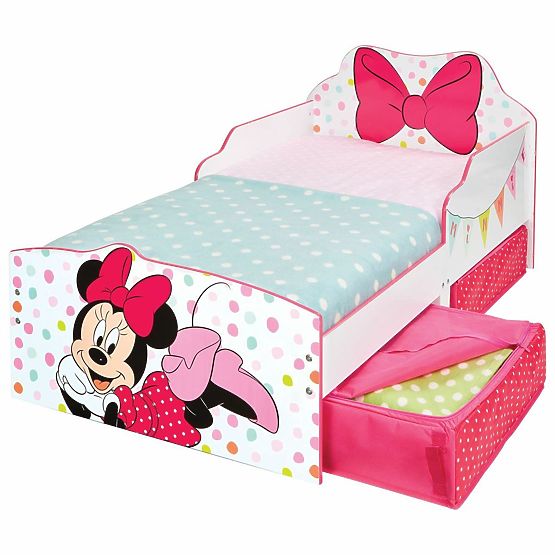 Detská posteľ Minnie Mouse s úložným priestorom