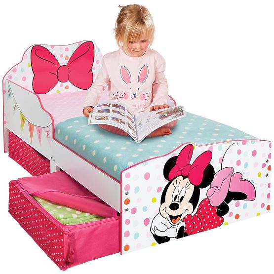 Detská posteľ Minnie Mouse s úložným priestorom
