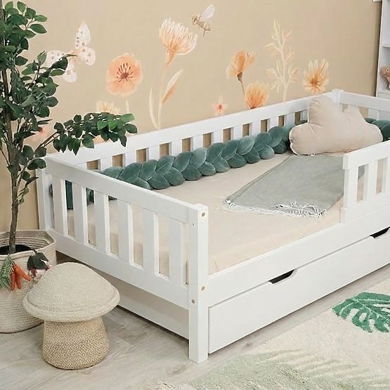 Detská posteľ Montessori Ourbaby Meadow plus - biela