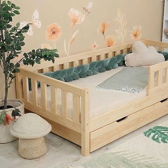 Detská posteľ Montessori Ourbaby Meadow plus - prírodná