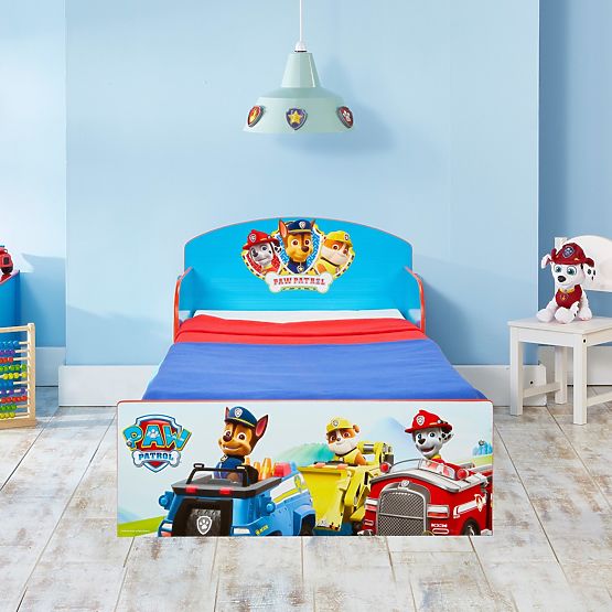 Detská posteľ Paw Patrol - Chase, Rubble a Marshall