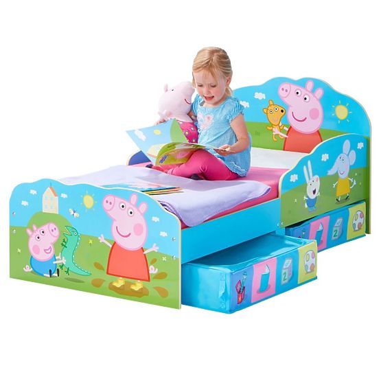 Detská posteľ Peppa Pig s úložnými boxami