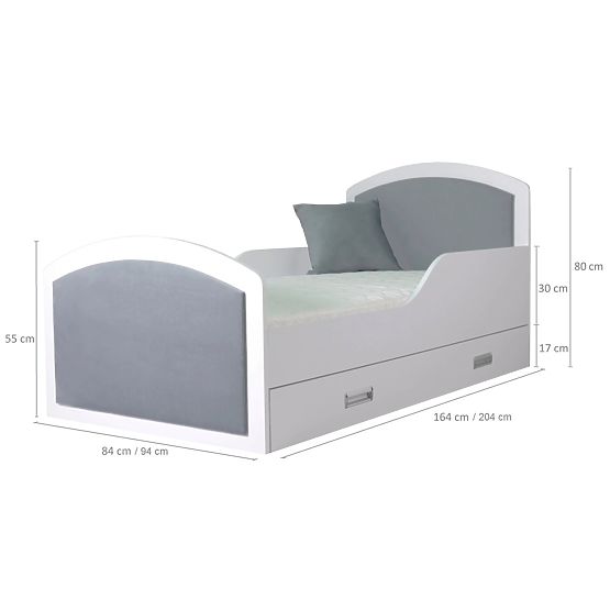 Detská posteľ QUEEN - AMOR - tmavo ružová