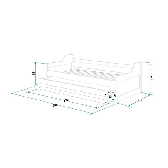 Detská posteľ s prístelkou David - biela