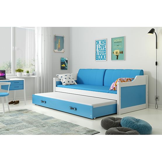 Detská posteľ s prístelkou David - biela