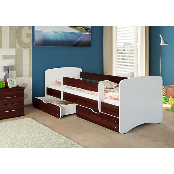 Detská posteľ so zábranou NICO - wenge