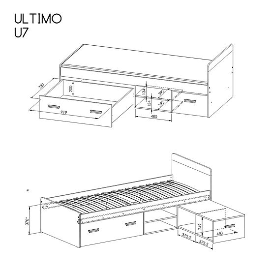 Detská posteľ UNI 7