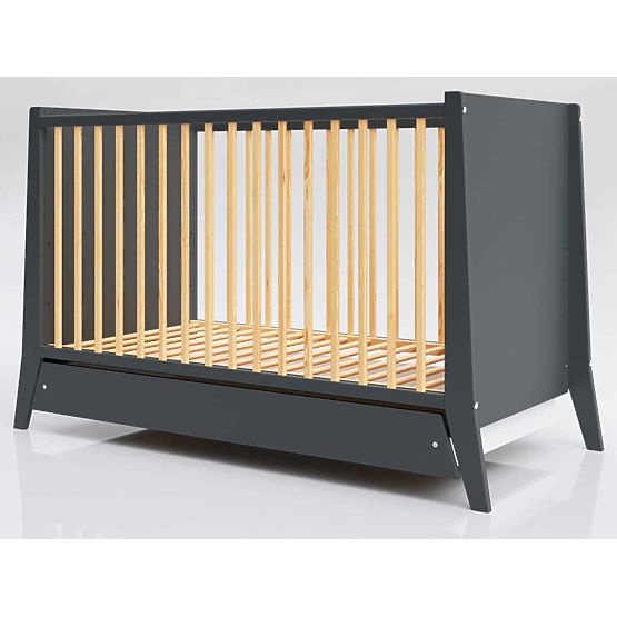 Detská postieľka Cosmo 120x60 - antracit