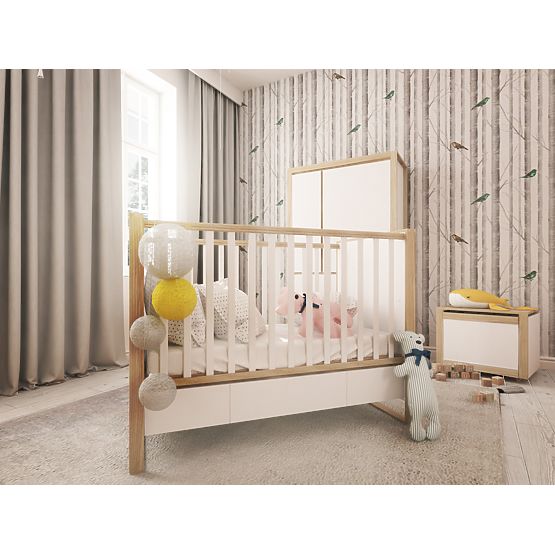 Detská postieľka Elegant Cream s úložným priestorom
